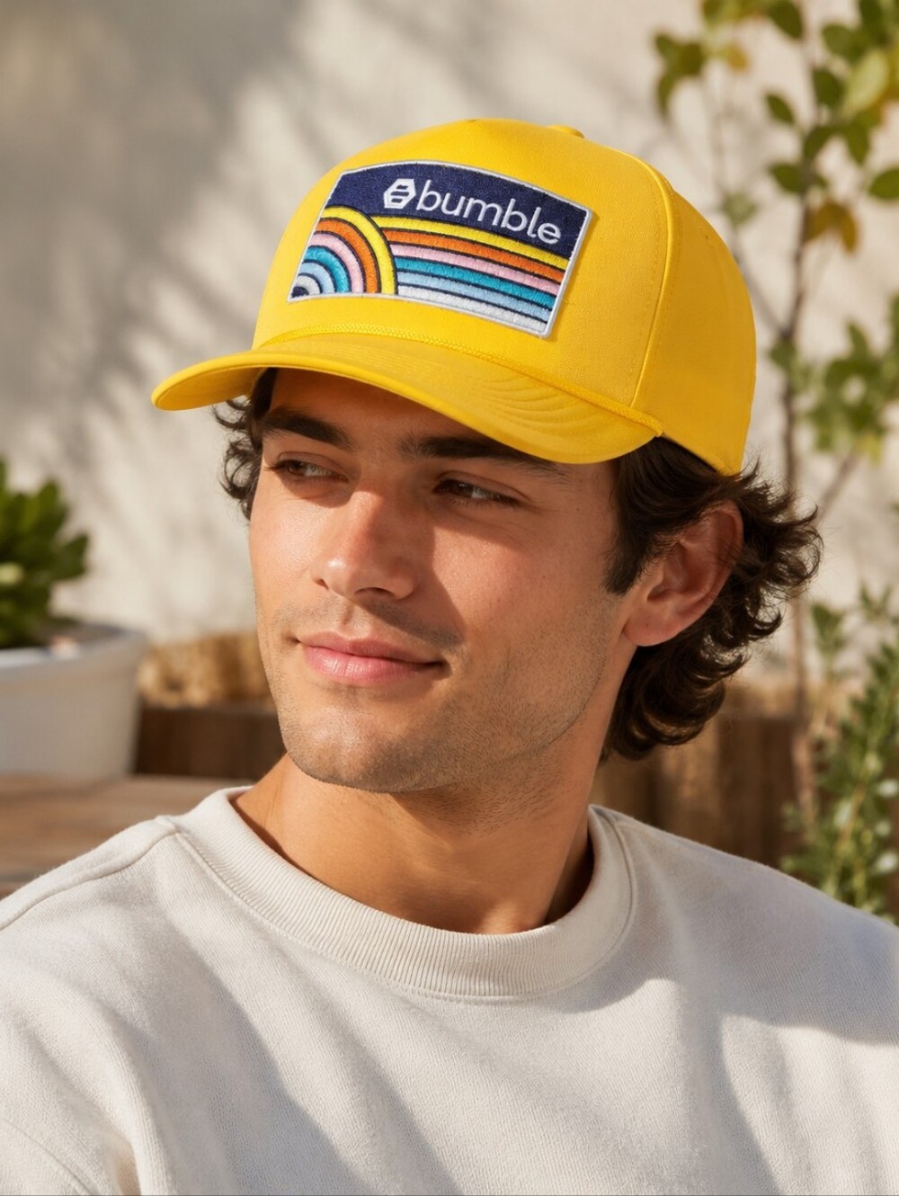 Bumble Snapback Cap Hat Yellow